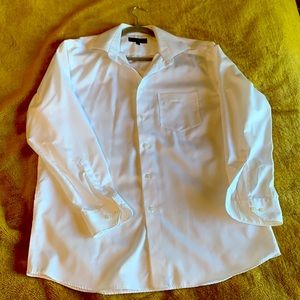 Mens white classic dress shirt